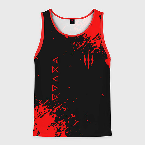 Мужская майка без рукавов The Witcher / 3D-Красный – фото 1