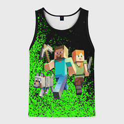 Майка-безрукавка мужская Minecraft, цвет: 3D-черный