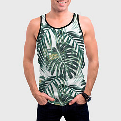 Майка-безрукавка мужская Тропики, цвет: 3D-черный — фото 2