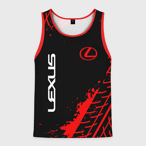 Мужская майка без рукавов LEXUS ЛЕКСУС / 3D-Красный – фото 1