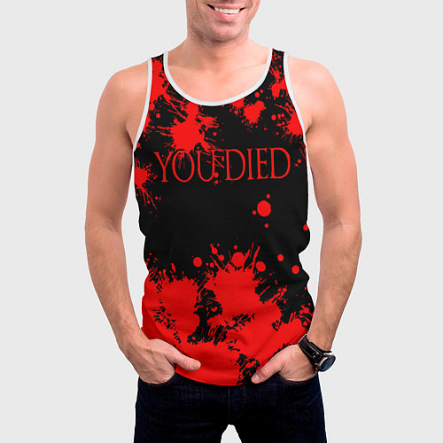 Мужская майка без рукавов DARK SOULS / 3D-Белый – фото 3