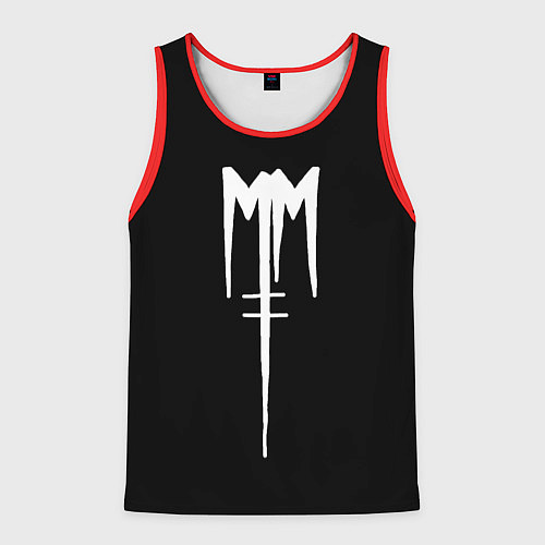 Мужская майка без рукавов Marilyn Manson / 3D-Красный – фото 1