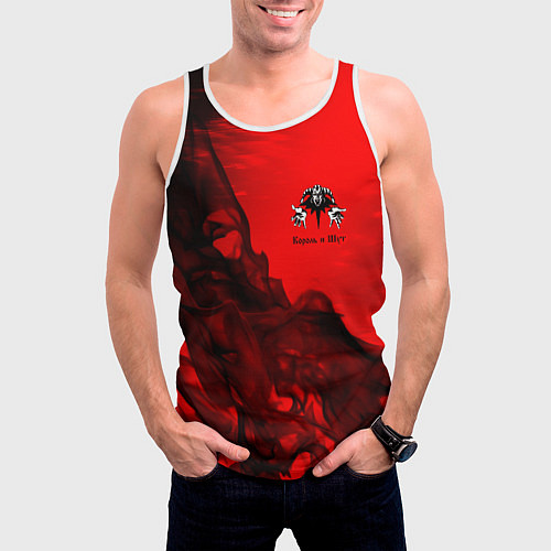 Мужская майка без рукавов КОРОЛЬ И ШУТ / 3D-Белый – фото 3