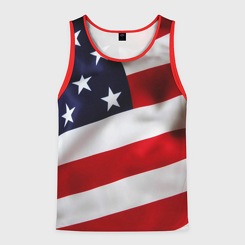 Мужская майка без рукавов США USA / 3D-Красный – фото 1