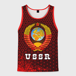 Майка-безрукавка мужская USSR СССР, цвет: 3D-красный