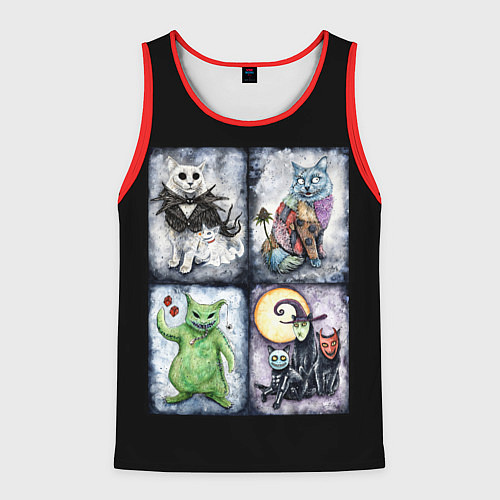 Мужская майка без рукавов Halloween / 3D-Красный – фото 1