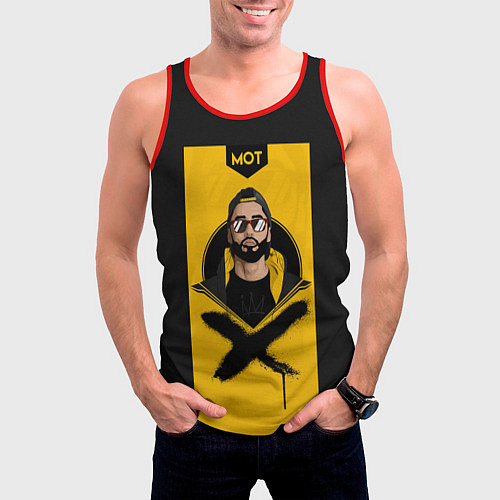 Мужская майка без рукавов Мот / 3D-Красный – фото 3