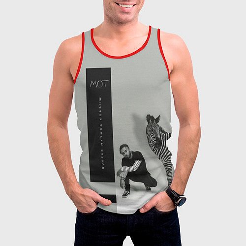 Мужская майка без рукавов МОТ / 3D-Красный – фото 3