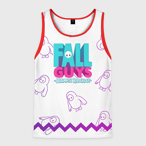 Мужская майка без рукавов Fall Guys / 3D-Красный – фото 1