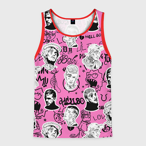 Мужская майка без рукавов LIL PEEP / 3D-Красный – фото 1