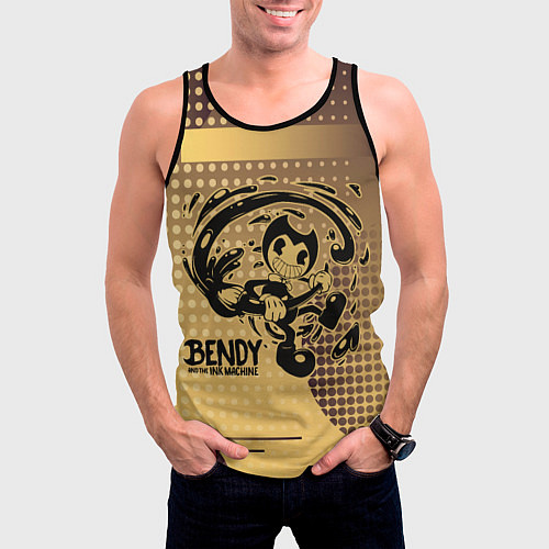 Мужская майка без рукавов BENDY AND THE INK MACHINE / 3D-Черный – фото 3