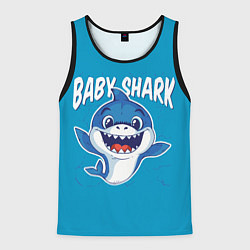 Майка-безрукавка мужская Baby Shark, цвет: 3D-черный