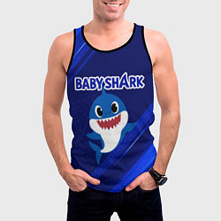 Майка-безрукавка мужская BABY SHARK БЭБИ ШАРК, цвет: 3D-черный — фото 2