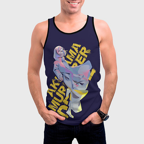 Мужская майка без рукавов Murderer / 3D-Черный – фото 3