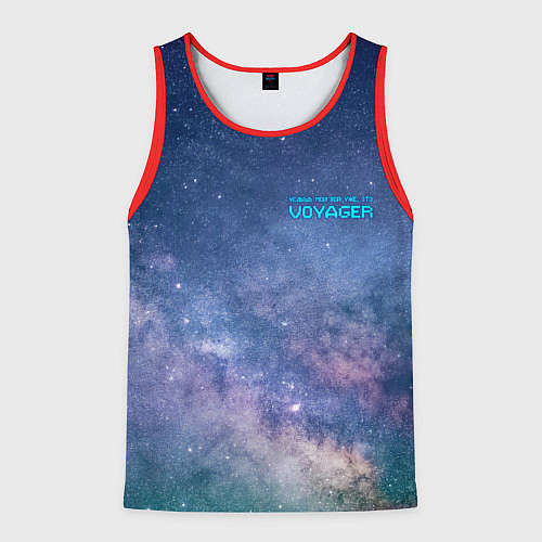 Мужская майка без рукавов Услышь мой вой уже, это Voyager / 3D-Красный – фото 1
