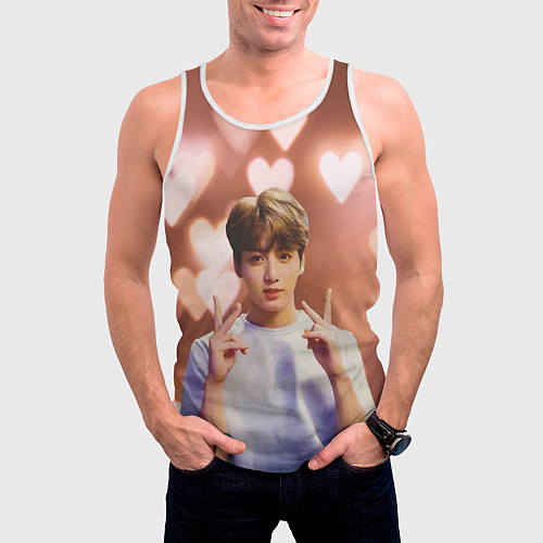 Мужская майка без рукавов JUNGKOOK BTS / 3D-Белый – фото 3