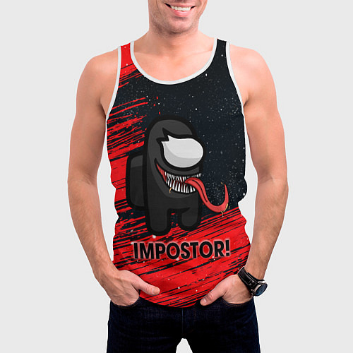 Мужская майка без рукавов AMONG US / 3D-Белый – фото 3