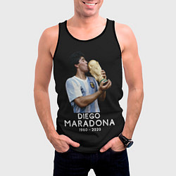 Майка-безрукавка мужская Diego Maradona, цвет: 3D-черный — фото 2