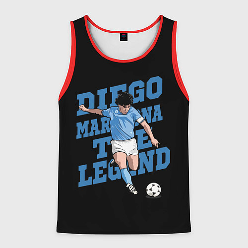 Мужская майка без рукавов Diego Maradona / 3D-Красный – фото 1