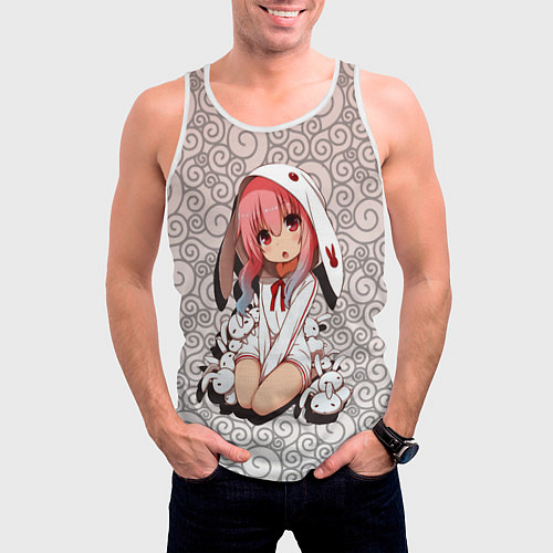 Мужская майка без рукавов Аниме Манга / 3D-Белый – фото 3
