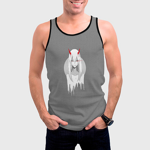 Мужская майка без рукавов Zero Two / 3D-Черный – фото 3