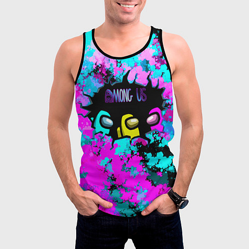 Мужская майка без рукавов Among Us / 3D-Черный – фото 3