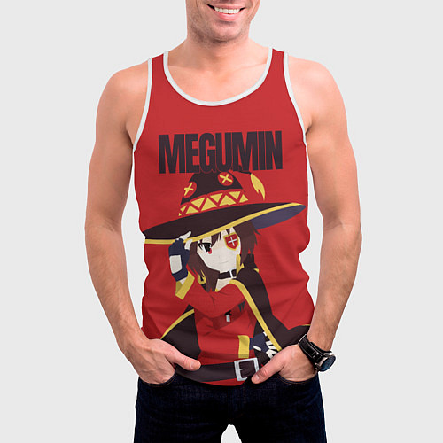 Мужская майка без рукавов Megumin / 3D-Белый – фото 3
