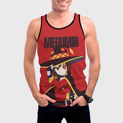 Мужская майка без рукавов Megumin / 3D-Черный – фото 3