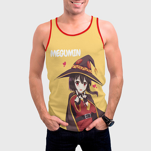 Мужская майка без рукавов Megumin / 3D-Красный – фото 3