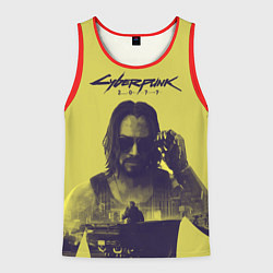 Майка-безрукавка мужская Cyberpunk 2077, цвет: 3D-красный