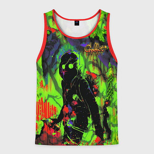 Мужская майка без рукавов Граффити / 3D-Красный – фото 1