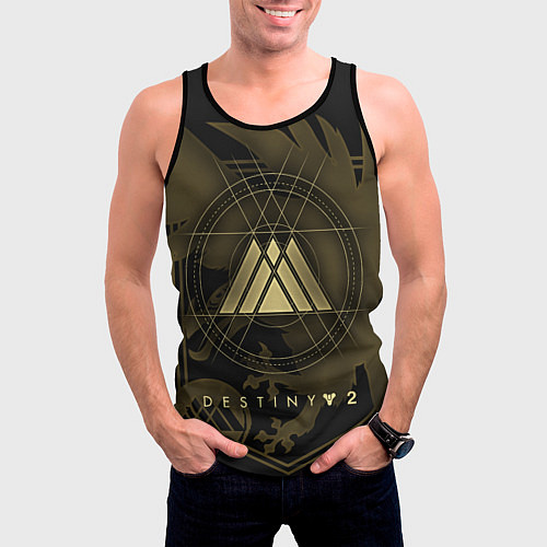 Мужская майка без рукавов DESTINY, WARLOCK / 3D-Черный – фото 3
