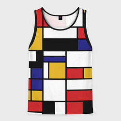 Майка-безрукавка мужская Color blocking, цвет: 3D-черный