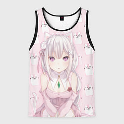 Майка-безрукавка мужская Эмилия, цвет: 3D-черный