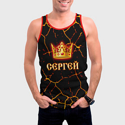 Майка-безрукавка мужская Сергей, цвет: 3D-красный — фото 2