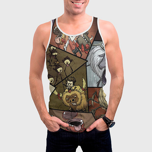 Мужская майка без рукавов Dont Starve / 3D-Белый – фото 3