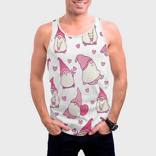 Мужская майка без рукавов Forever together / 3D-Белый – фото 3