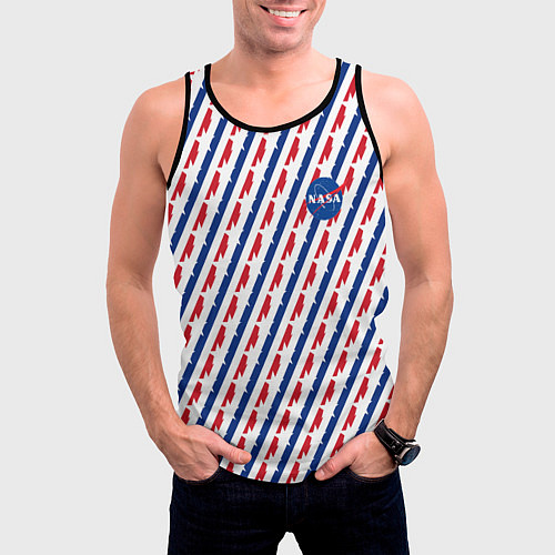 Мужская майка без рукавов NASA / 3D-Черный – фото 3