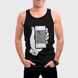 Майка-безрукавка мужская Finita la commedia2 black, цвет: 3D-черный — фото 2