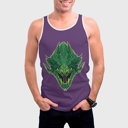 Мужская майка без рукавов Вайпер Dota 2 / 3D-Белый – фото 3