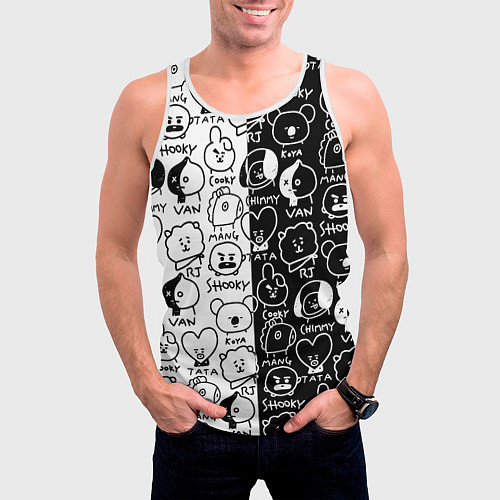 Мужская майка без рукавов BTS BT21 / 3D-Белый – фото 3