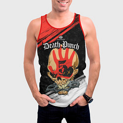 Майка-безрукавка мужская Five Finger Death Punch 7, цвет: 3D-красный — фото 2