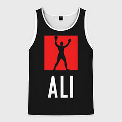 Майка-безрукавка мужская Muhammad Ali, цвет: 3D-белый