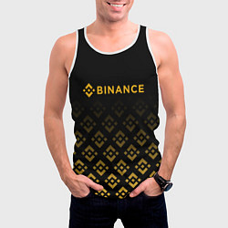 Майка-безрукавка мужская BINANCE БИНАНС БИРЖА, цвет: 3D-белый — фото 2