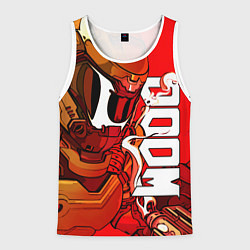 Майка-безрукавка мужская DOOM Eternal, цвет: 3D-белый