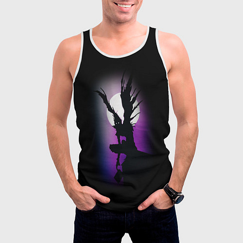 Мужская майка без рукавов DEATH NOTE ТЕТРАДЬ СМЕРТИ / 3D-Белый – фото 3