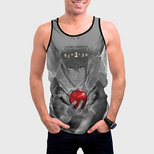 Мужская майка без рукавов DEATH NOTE ТЕТРАДЬ СМЕРТИ / 3D-Черный – фото 3