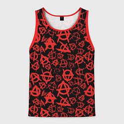 Майка-безрукавка мужская Анархия, цвет: 3D-красный