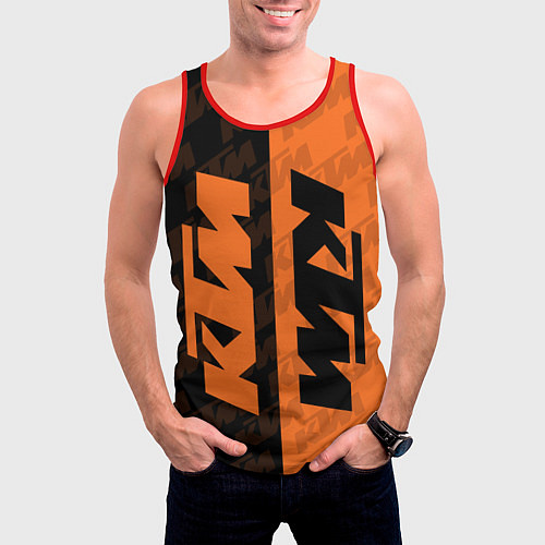 Мужская майка без рукавов KTM КТМ Z / 3D-Красный – фото 3