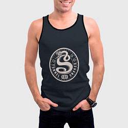Майка-безрукавка мужская Туннельные змеи 101, цвет: 3D-черный — фото 2